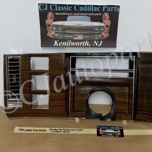 OEM 1977 1978 1979 1980 Cadillac Deville Fleetwood DASH SPEEDOMETER INSTRUMENT CLUSTER WOODGRAIN BEZEL W/ VENT #1609878/#9760113-1